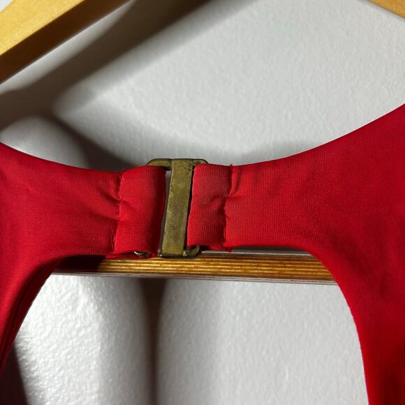 Andie Swim Catalina One Piece Bathing Suit Women’s Medium Cherry Red Vacation - Picture 6 of 8